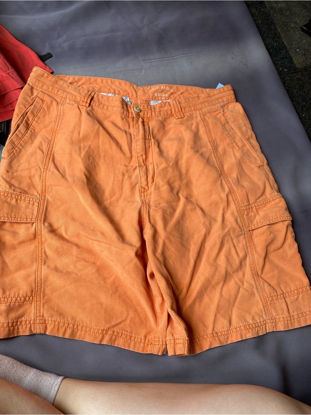 Tommy Bahama Orange Cargo Shorts - Men's Relaxed Fit